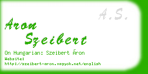 aron szeibert business card